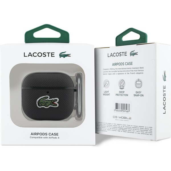 Lacoste-Petit-Pique-Croc-Logo-Patch-pouzdro-AirPods-4-cerne