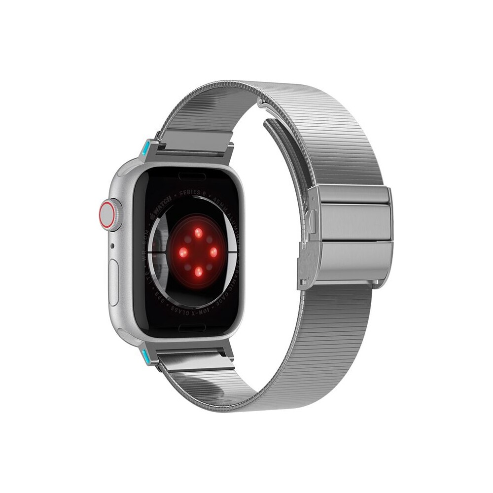 Spigen-Sleek-Link-reminek-Apple-Watch-49-46-45-44-42mm-stribrny