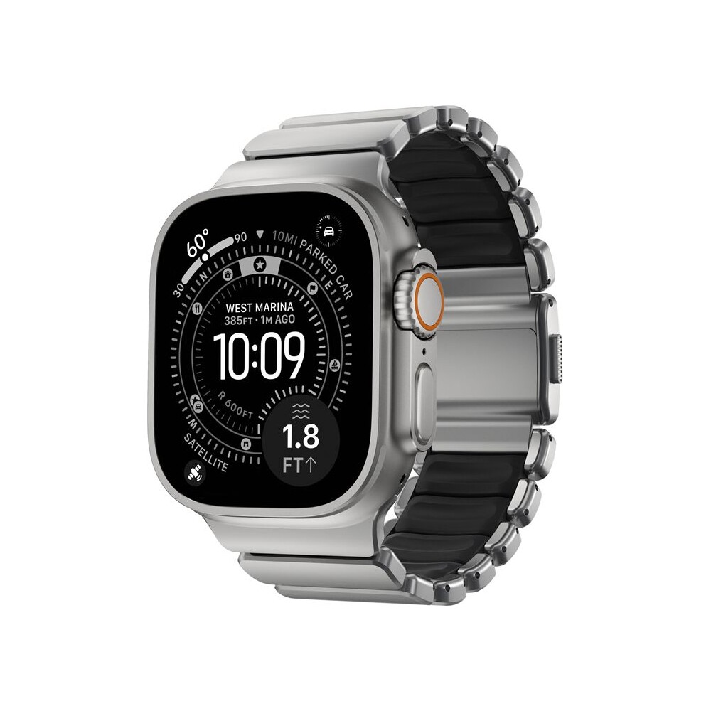 Nomad-Stratos-Band-FKM-reminek-Apple-Watch-45-46-49mm-Natural-Titanium-Black