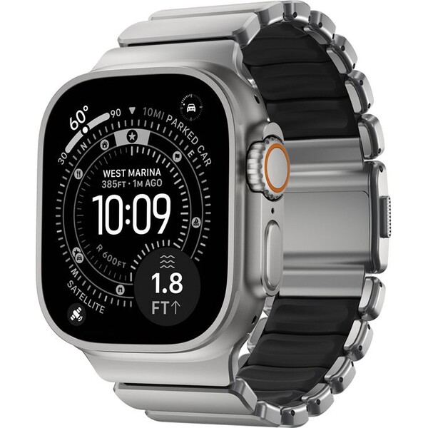 Nomad-Stratos-Band-FKM-reminek-Apple-Watch-45-46-49mm-Natural-Titanium-Black