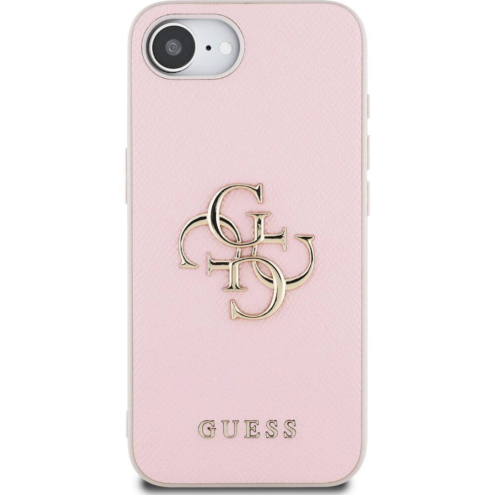 Guess-PU-Grained-4G-Metal-Logo-kryt-iPhone-17e-16e-ruzovy