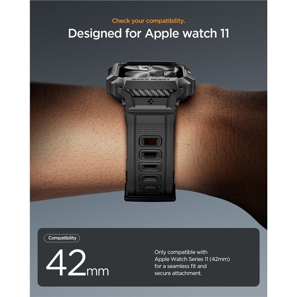 Spigen-Rugged-Armor-Pro-2-pouzdro-Apple-Watch-11-42mm-matte-black