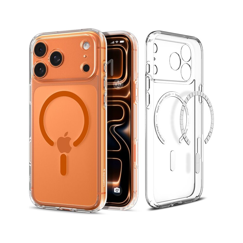 Spigen-Ultra-Hybrid-MagSafe-kryt-iPhone-17-Pro-clear-orange