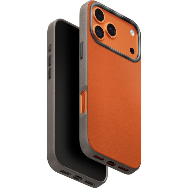 UNIQ-Lyden-DS-Premium-Leatherette-MagClick-MagSafe-kryt-iPhone-17-Pro-Max-Flame-Orange