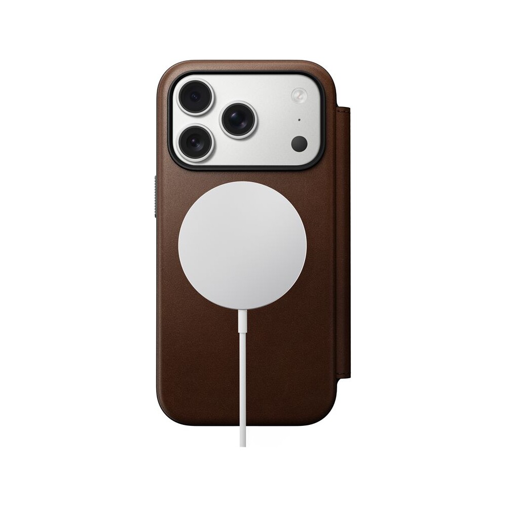 Nomad-Modern-Leather-Folio-MagSafe-kozene-pouzdro-iPhone-17-Pro-Brown