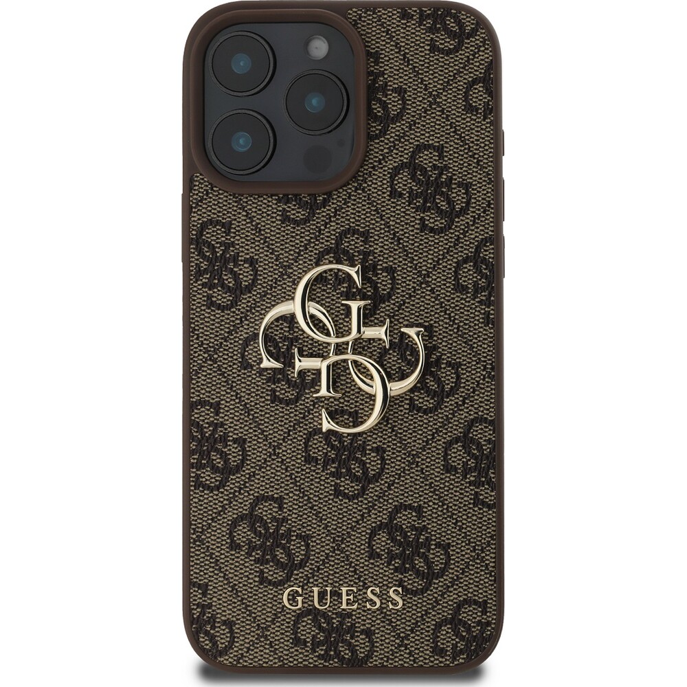 Guess-PU-4G-Metal-Logo-kryt-pro-iPhone-16-Pro-Max-hnedy
