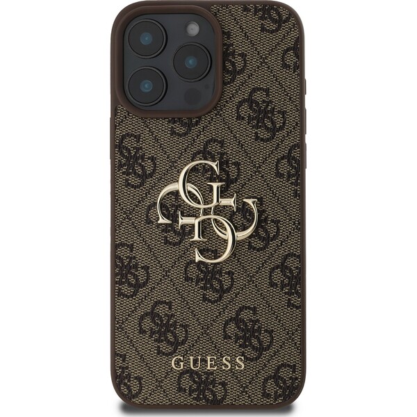 Guess-PU-4G-Metal-Logo-kryt-pro-iPhone-16-Pro-Max-hnedy