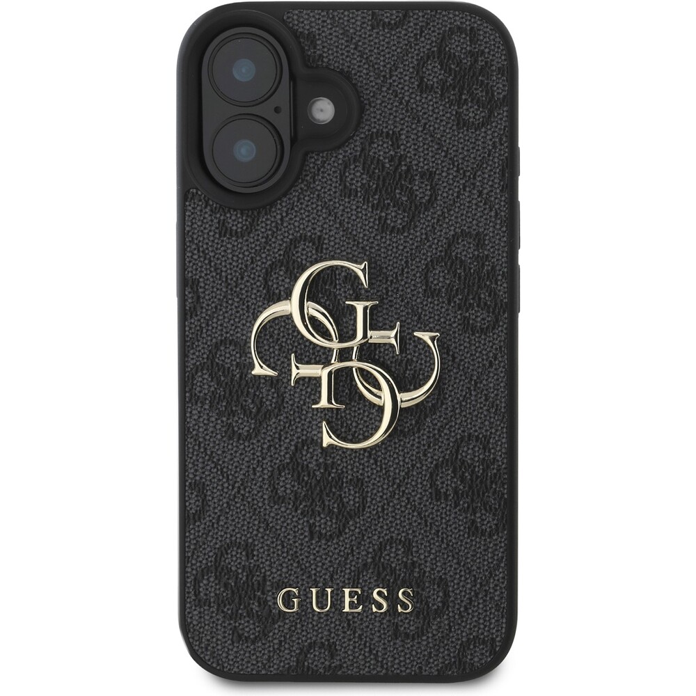 Guess-PU-4G-Metal-Logo-kryt-pro-iPhone-16-sedy