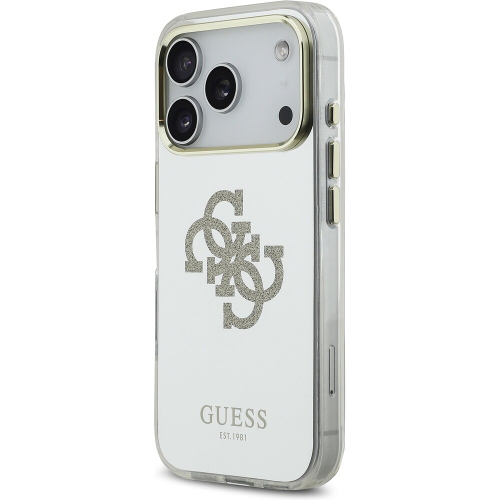Guess-PC-TPU-Mirror-4G-Glitter-Logo-MagSafe-kryt-iPhone-17-Pro-Max-zlaty