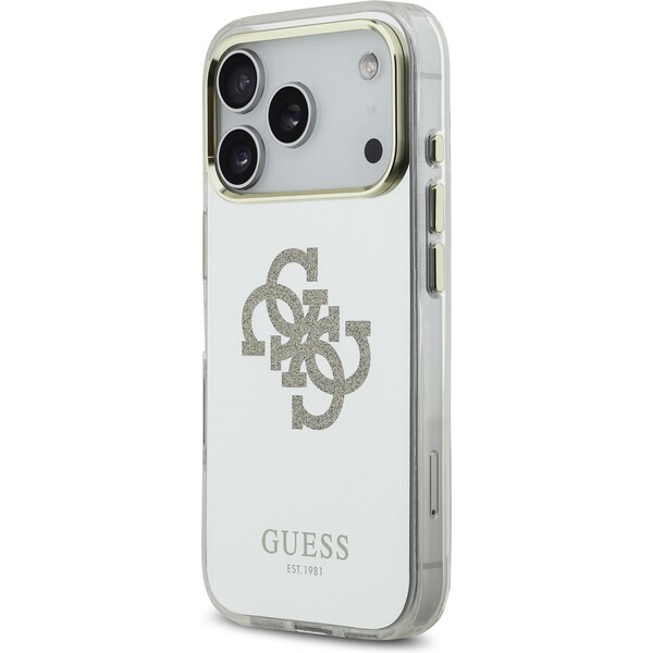 Guess-PC-TPU-Mirror-4G-Glitter-Logo-MagSafe-kryt-iPhone-17-Pro-Max-zlaty