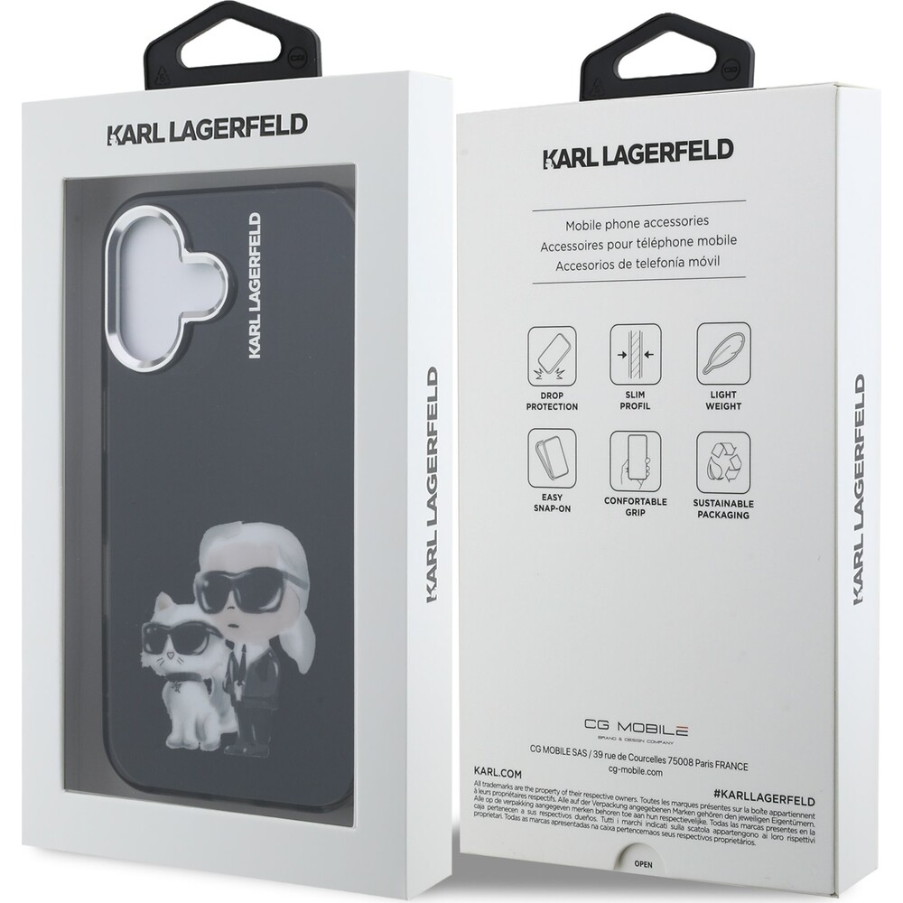 Karl-Lagerfeld-IML-Aquarelle-Karl-and-Choupette-kryt-iPhone-16-cerny