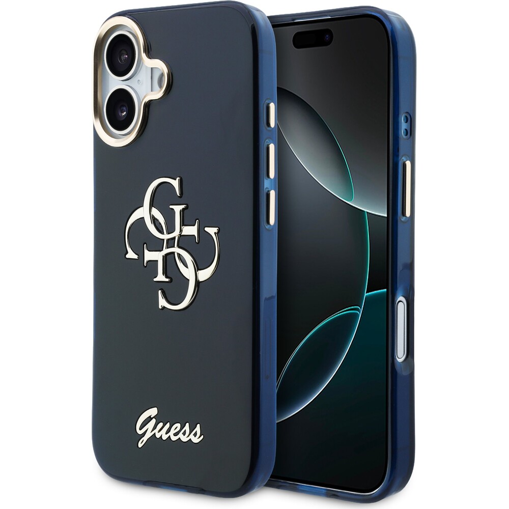 Guess-IML-4G-Script-Metal-Logo-kryt-iPhone-17-modry