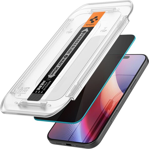 Spigen-Glass-tR-EZ-Fit-Privacy-tvrzene-sklo-iPhone-17-Pro-17-16-Pro-cire-2-pack-