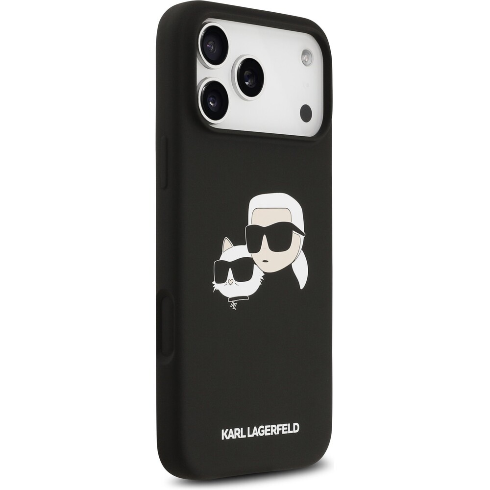 Karl-Lagerfeld-Liquid-Silicone-Double-Heads-MagSafe-kryt-iPhone-17-Pro-Max-cerny