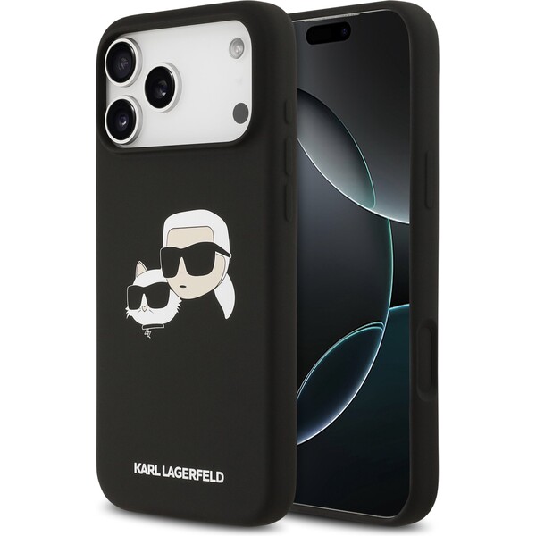 Karl-Lagerfeld-Liquid-Silicone-Double-Heads-MagSafe-kryt-iPhone-17-Pro-Max-cerny