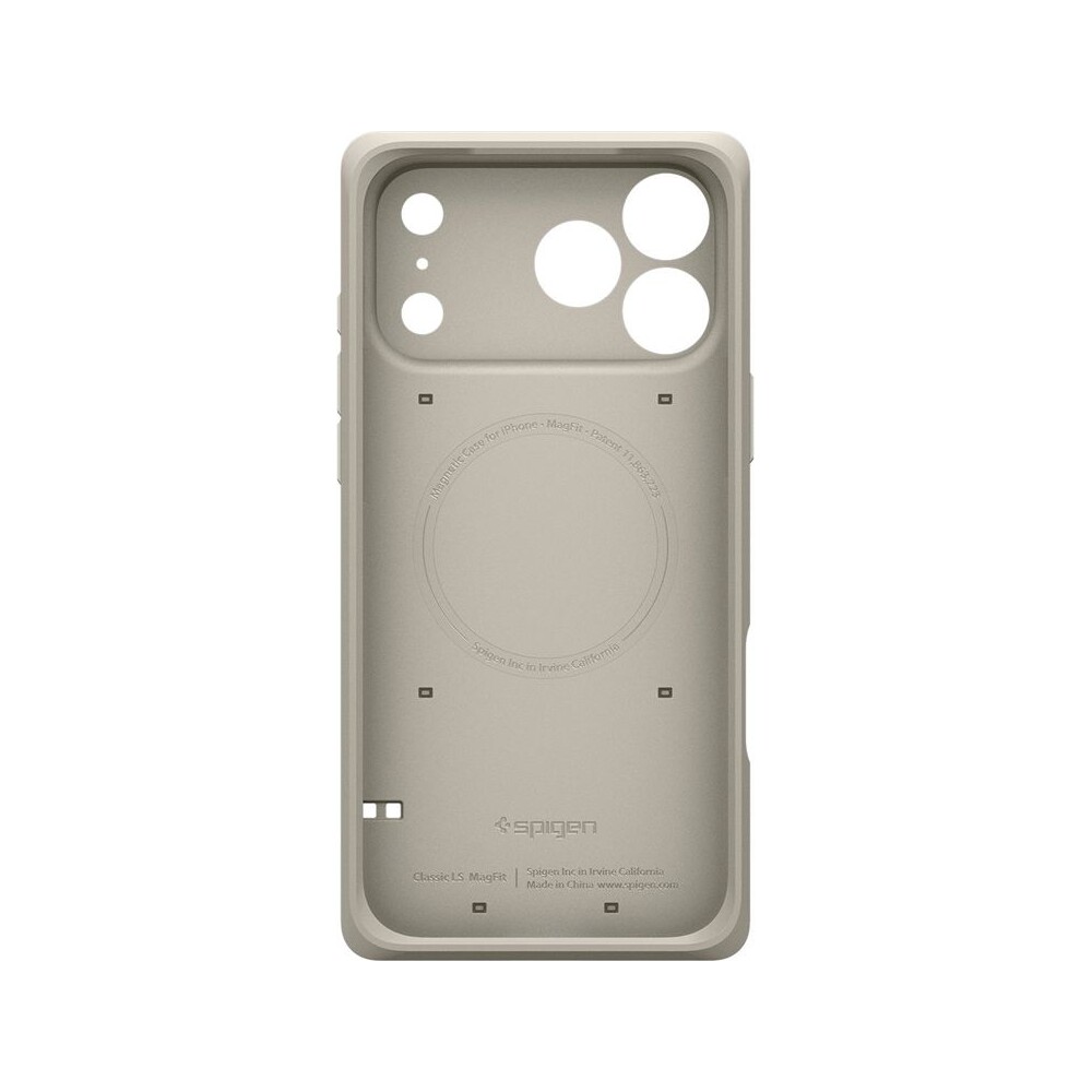 Spigen-Classic-LS-MagSafe-kryt-iPhone-17-Pro-Macintosh-128K-stone