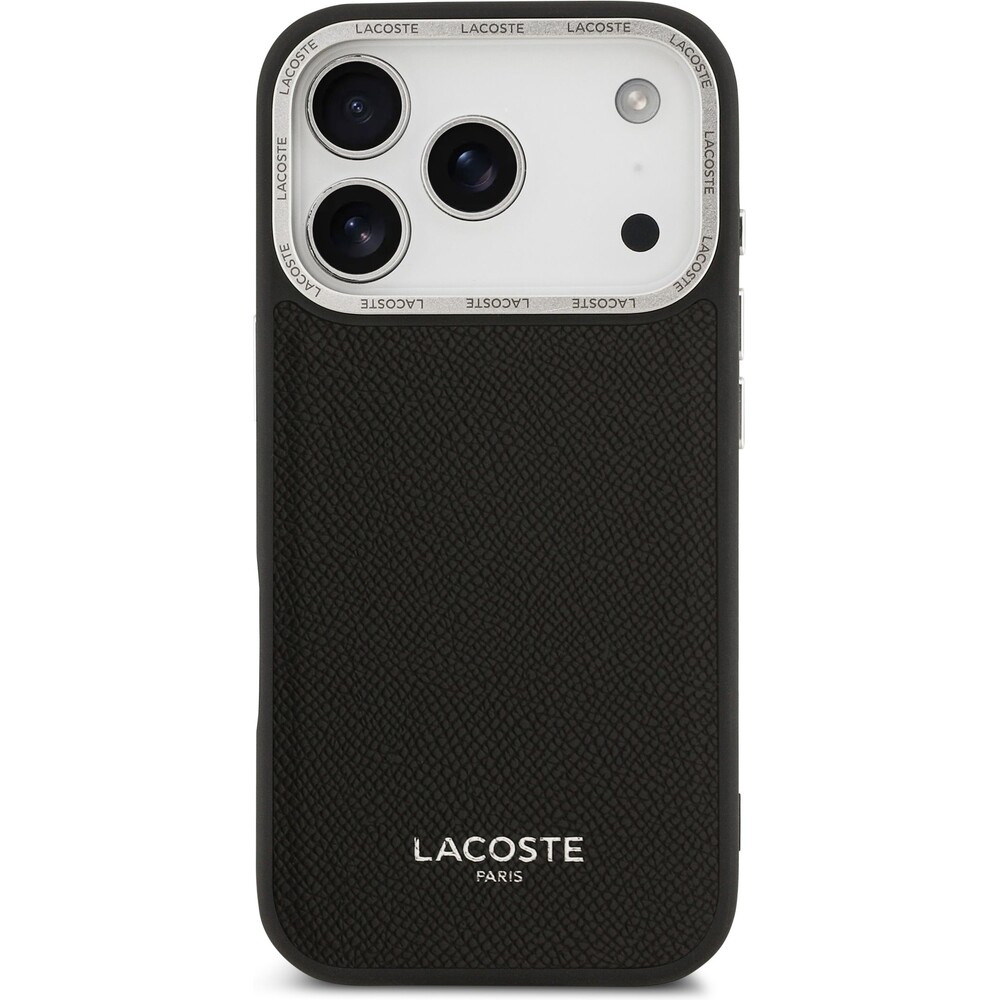 Lacoste-PU-Leather-Champs-Elysees-MagSafe-kryt-iPhone-17-Pro-cerny