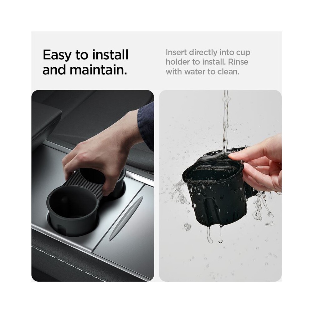 Spigen-Center-Console-Cup-Holder-Insert-vlozka-do-drzaku-napoju-2021-2022-Tesla-Model-Y-3-cerny