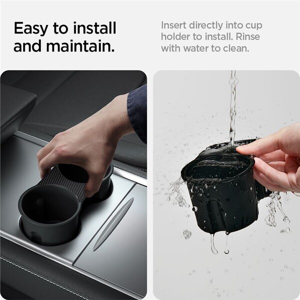 Spigen-Center-Console-Cup-Holder-Insert-vlozka-do-drzaku-napoju-2021-2022-Tesla-Model-Y-3-cerny