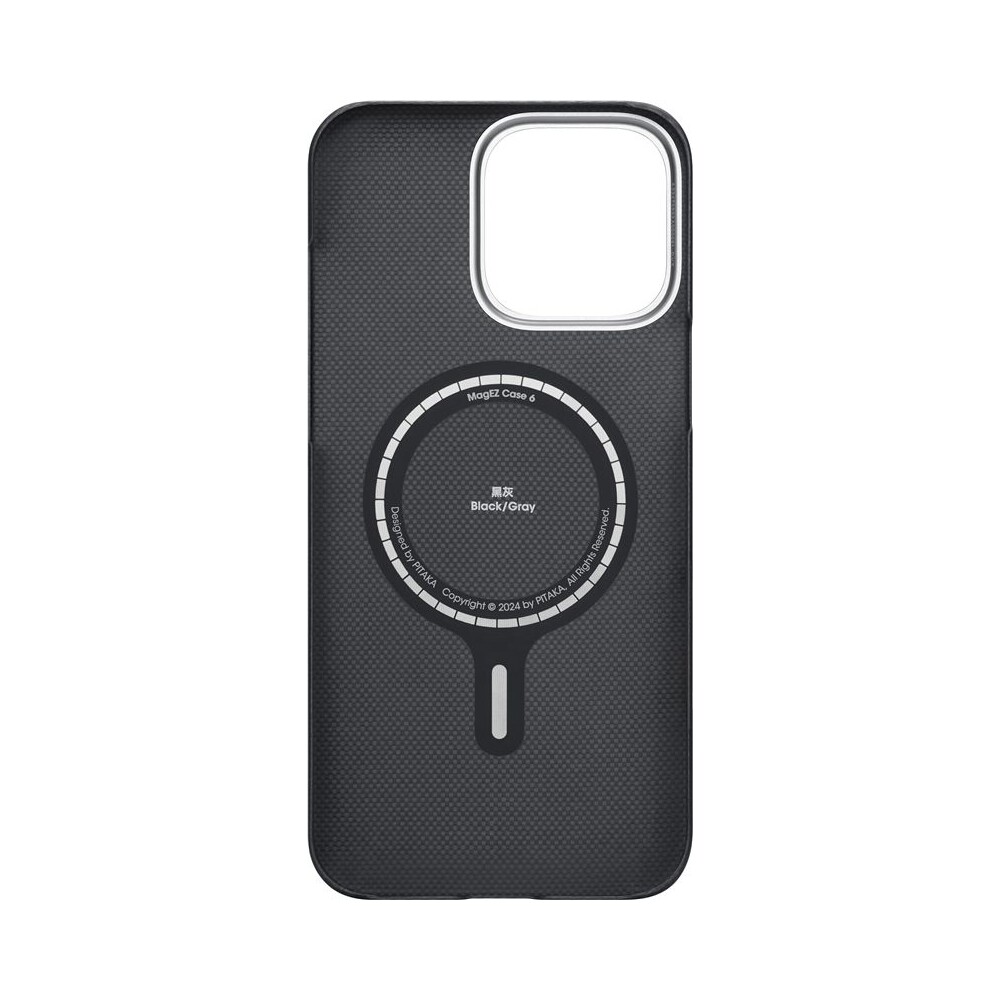 Pitaka-Ultra-Slim-Case-MagSafe-kryt-iPhone-16-Pro-Max-Black-Grey-PitaTap-