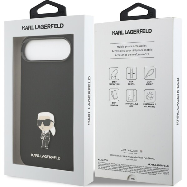 Karl-Lagerfeld-Liquid-Silicone-Metal-Ikonik-kryt-iPhone-Air-cerny