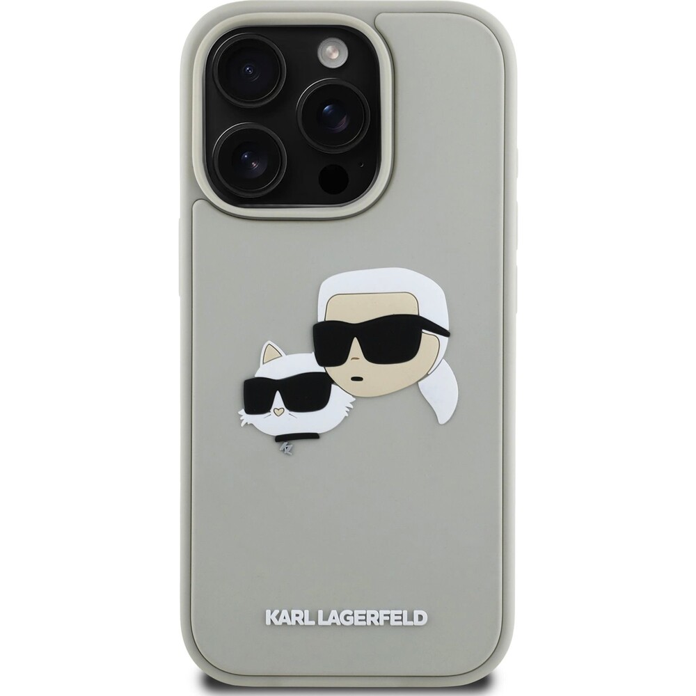Karl-Lagerfeld-3D-Rubber-Double-Heads-kryt-iPhone-16-Pro-bezovy