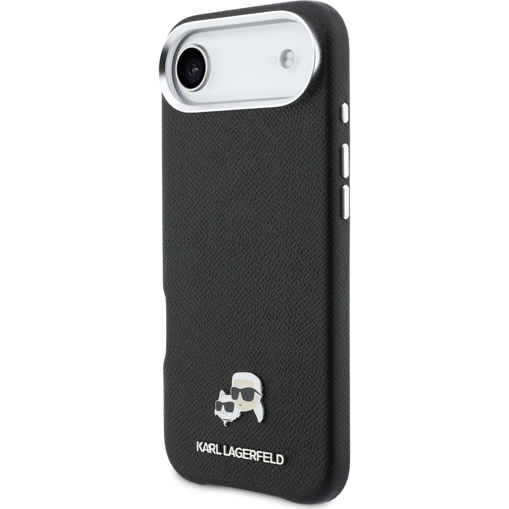 Karl-Lagerfeld-PU-Karl-and-Choupette-Heads-Pins-MagSafe-kryt-iPhone-Air-cerny
