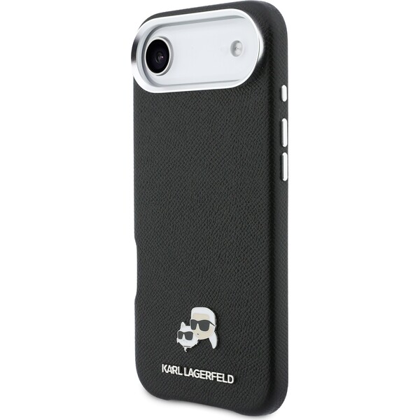 Karl-Lagerfeld-PU-Karl-and-Choupette-Heads-Pins-MagSafe-kryt-iPhone-Air-cerny