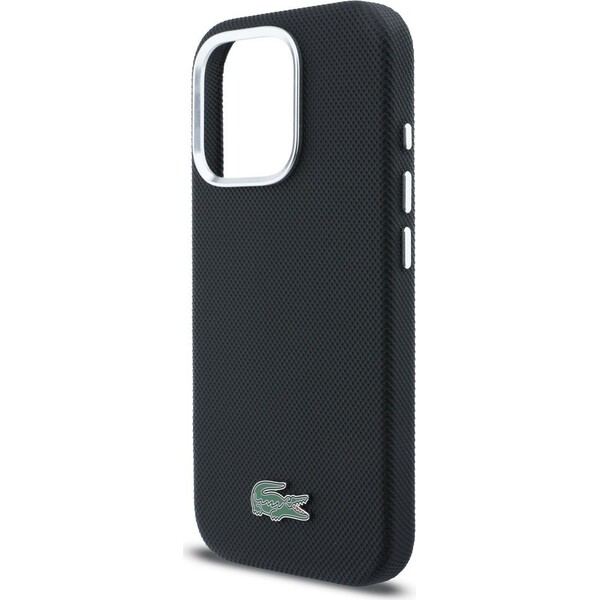 Lacoste-PVC-Iconic-Petit-Pique-Metal-Logo-MagSafe-kryt-iPhone-16-Pro-Max-cerny
