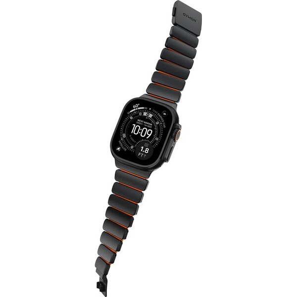 Nomad-Stratos-Band-FKM-reminek-Apple-Watch-45-46-49mm-Black-Titanium-Ultra-Orange