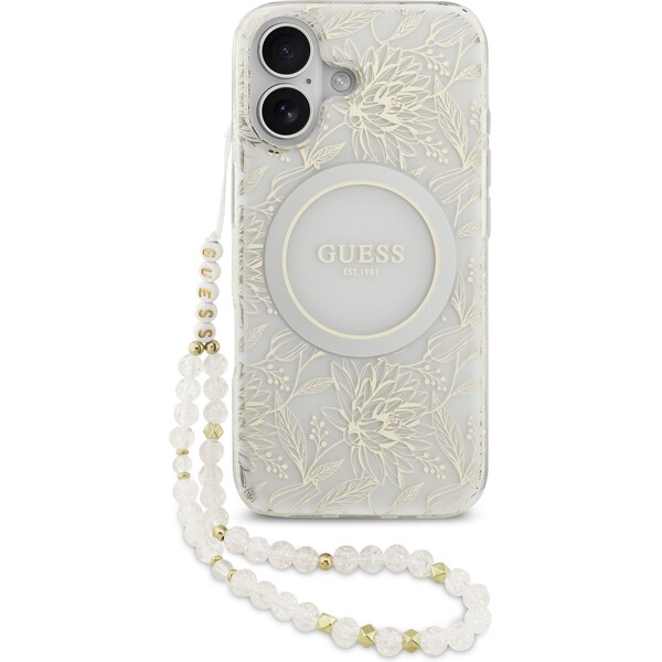 Guess-IML-Flowers-Allover-Strap-MagSafe-kryt-iPhone-17-bily