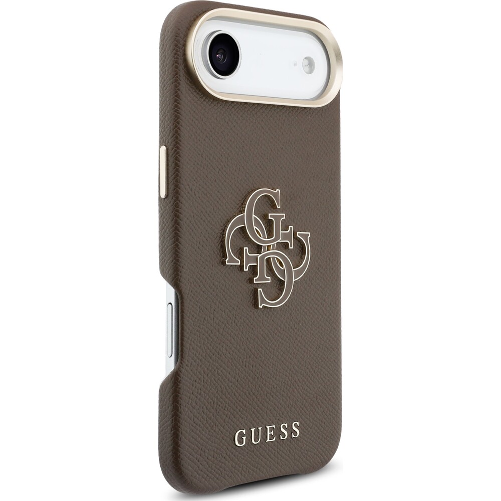 Guess-PU-Resin-Logo-kryt-iPhone-Air-hnedy