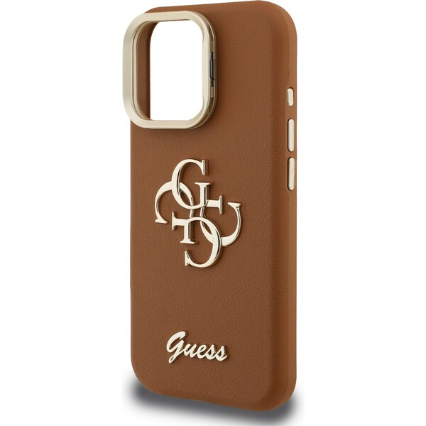 Guess-PU-Grained-4G-Logo-Stand-Camera-Frame-kryt-iPhone-15-Pro-Max-hnedy