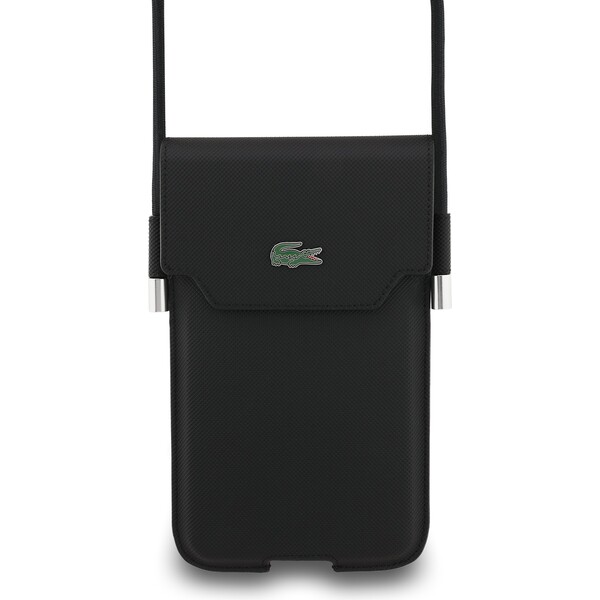 Lacoste-PVC-Iconic-Petit-Pique-Metal-Logo-kapsa-na-telefon-XL-cerna