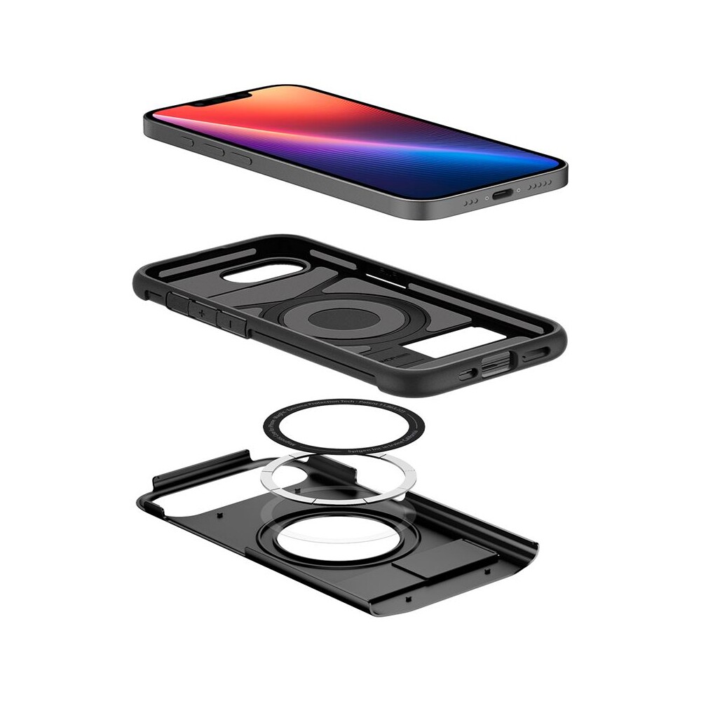 Spigen-Slim-Armor-MagSafe-kryt-iPhone-17e-16e-cerny