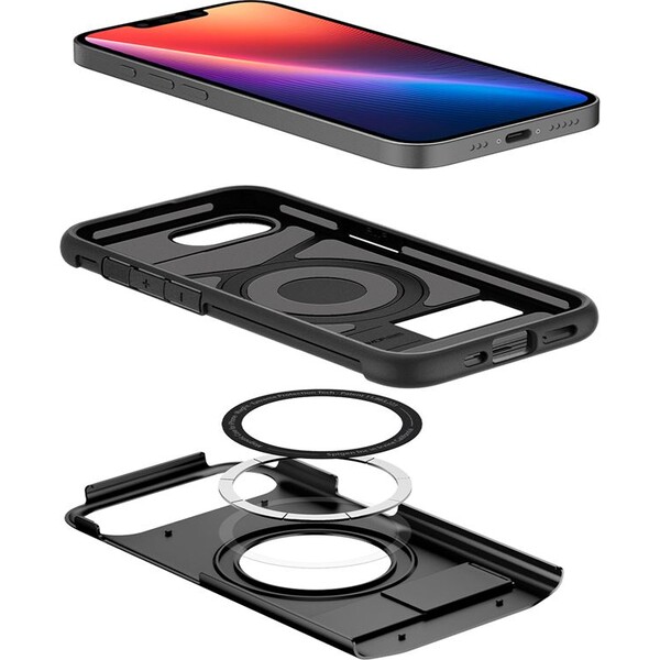 Spigen-Slim-Armor-MagSafe-kryt-iPhone-17e-16e-cerny