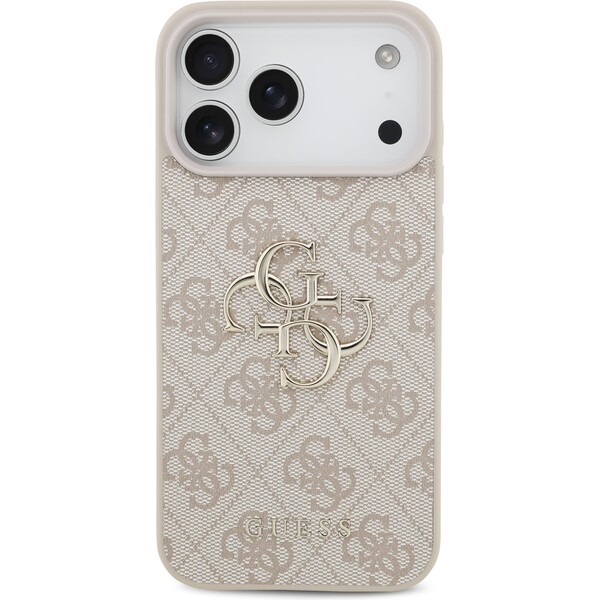 Guess-PU-4G-Metal-Logo-kryt-iPhone-17-Pro-Max-ruzovy