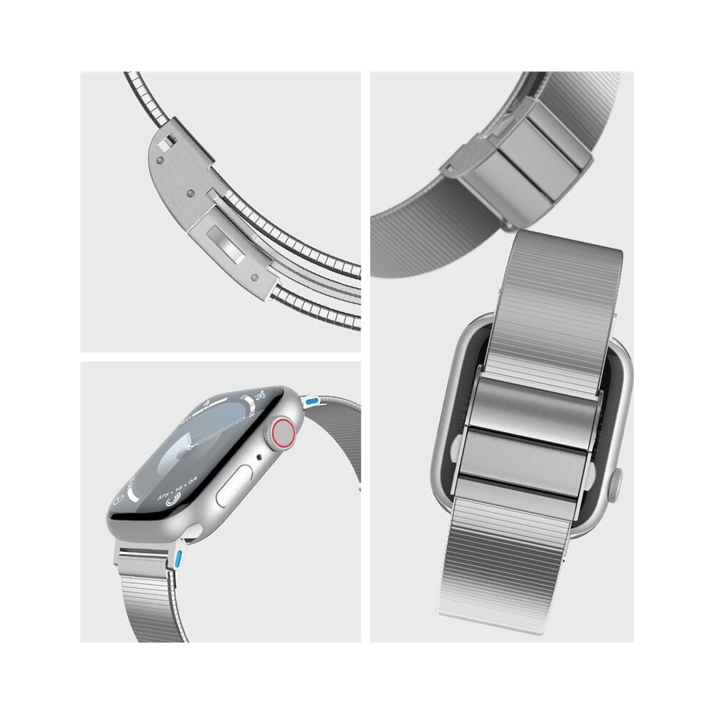 Spigen-Sleek-Link-reminek-Apple-Watch-49-46-45-44-42mm-stribrny
