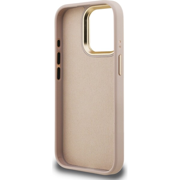 Guess-PU-4G-Metal-Logo-Stand-Camera-Frame-kryt-iPhone-15-Pro-ruzovy