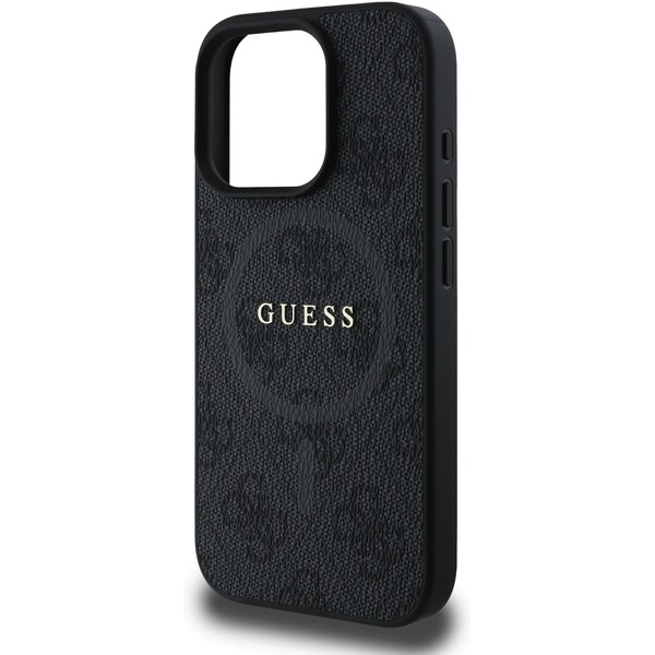 Guess-PU-Leather-4G-Colored-Ring-MagSafe-kryt-iPhone-16-Pro-Max-cerny