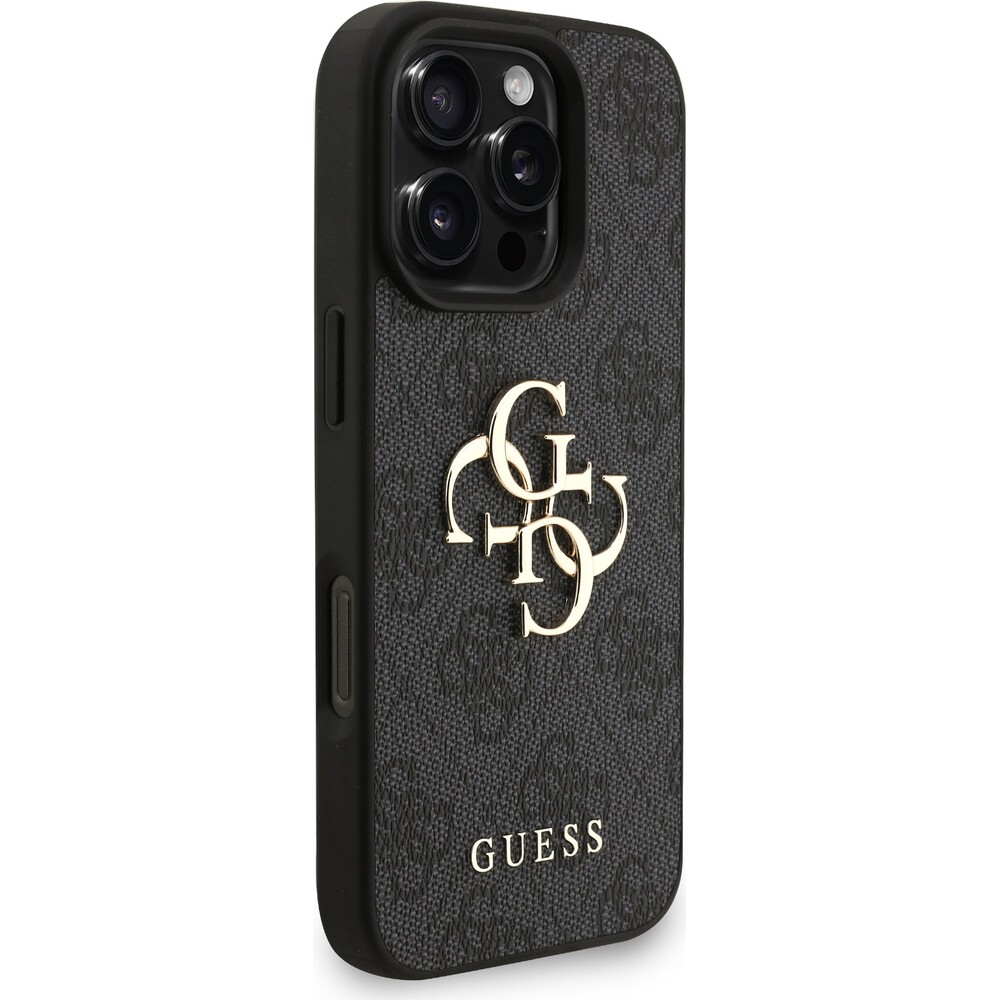 Guess-PU-4G-Metal-Logo-Strap-kryt-iPhone-16-Pro-Max-cerny
