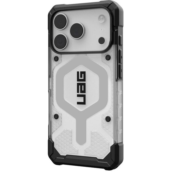 UAG-Pathfinder-Clear-Magsafe-kryt-iPhone-17-Pro-ciry-stribrny
