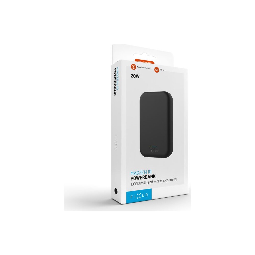FIXED-MagZen-powerbanka-s-bezdratovym-nabijenim-a-Magsafe-10000-mAh-cerna