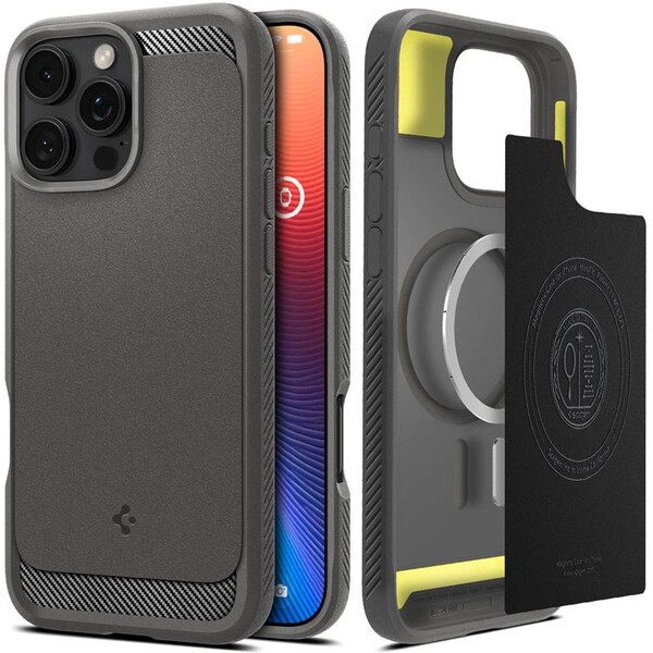 Spigen-Rugged-Armor-MagSafe-kryt-iPhone-16-Pro-gray