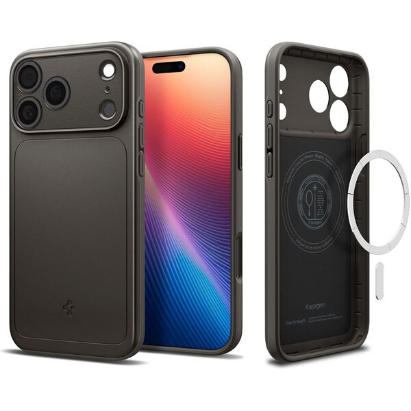 Spigen-Thin-Fit-MagSafe-kryt-iPhone-17-Pro-Max-gunmetal