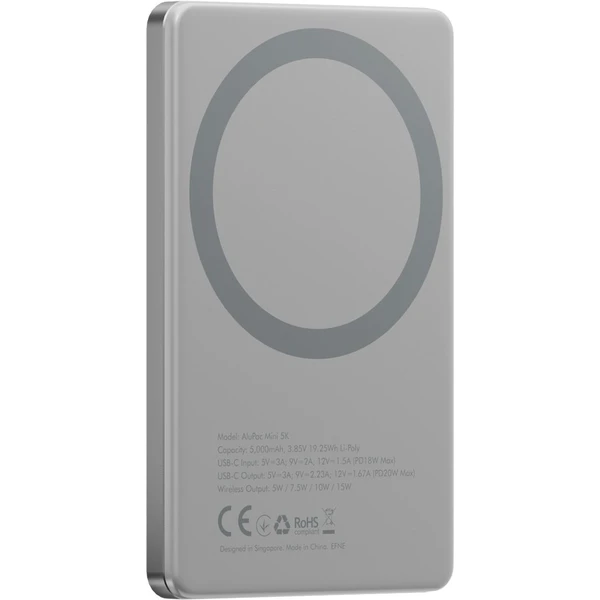 ENERGEA AluPac Mini 5K, MagSafe hliníková powerbanka, 5000mAh, přírodní titan - Powerbanky - Obrázek 43ec169253d34e539942f6038223cdb5
