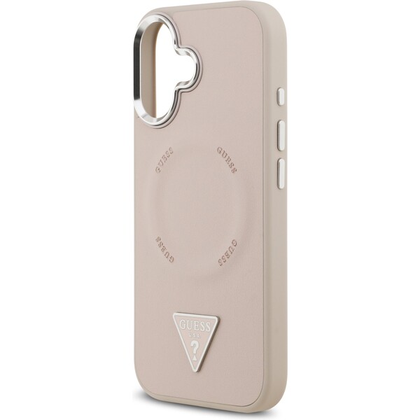 Guess-PU-Leather-Triangle-Logo-MagSafe-kryt-iPhone-17-ruzovy
