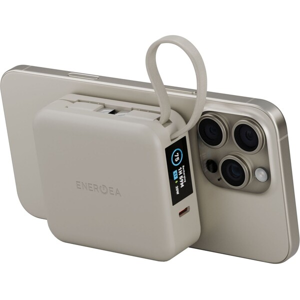 ENERGEA-MagPac-Mini-Plus-MagSafe-powerbanka-s-kabelem-10000mAh-bezova
