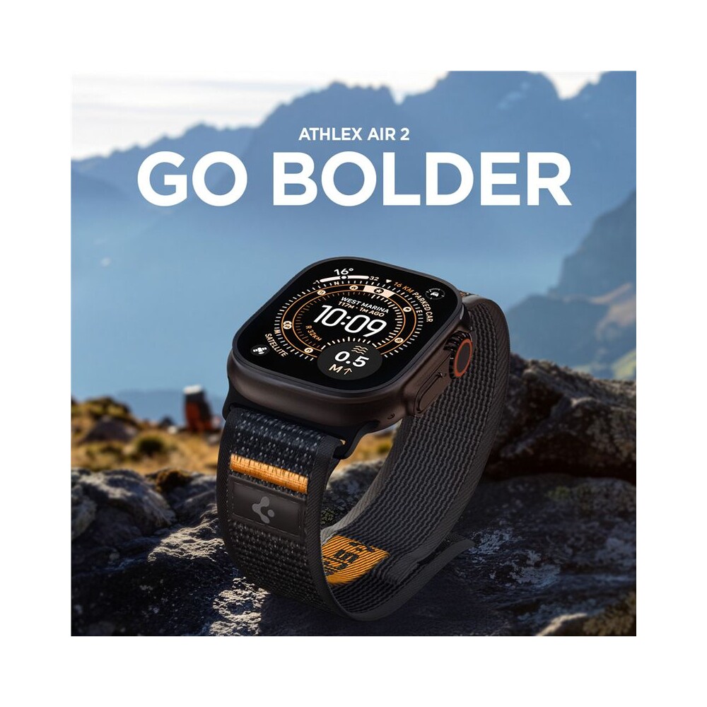 Spigen-Athlex-Air-2-Active-reminek-Apple-Watch-49-46-45-44mm-cerny-oranzovy