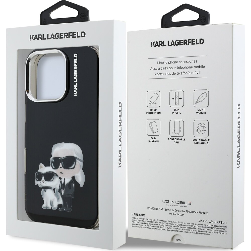 Karl-Lagerfeld-IML-Aquarelle-Karl-and-Choupette-kryt-iPhone-16-Pro-Max-cerny